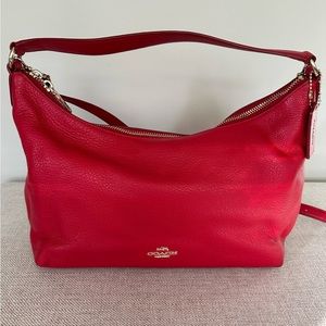 COACH Red Hobo Bag